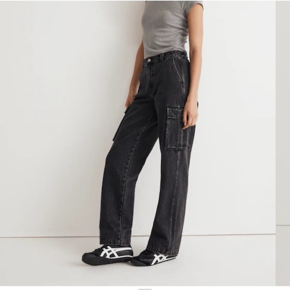 Madewell Black Low-Slung cargo Women's Jeans - Picture 3 of 12